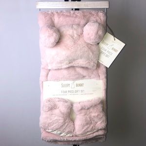 New with tags Sleepy Bunny 4 piece baby gift set 0-6 months